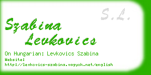 szabina levkovics business card